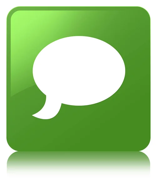 Chat zachte groene vierkante knoop van het pictogram — Stockfoto