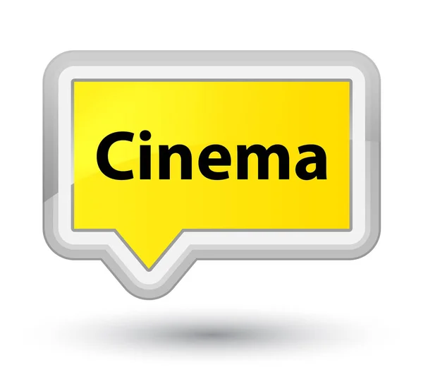 Cinema prime yellow banner button — Stock Photo, Image