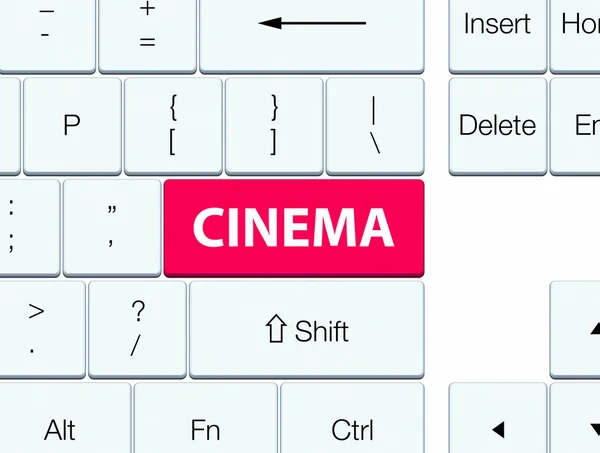 Kino růžovou klávesnici tlačítko — Stock fotografie