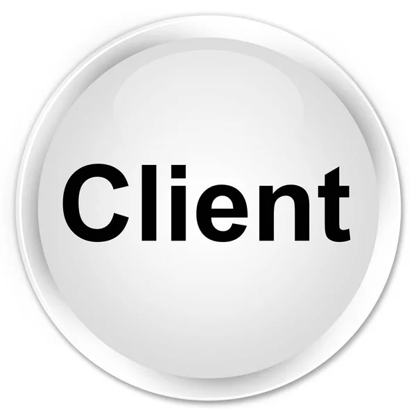 Client Premium weißer runder Knopf — Stockfoto