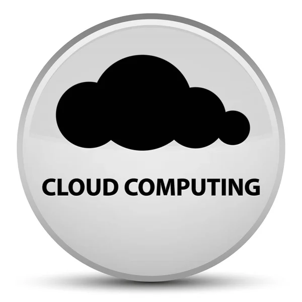 Cloud Computing spezieller weißer runder Knopf — Stockfoto