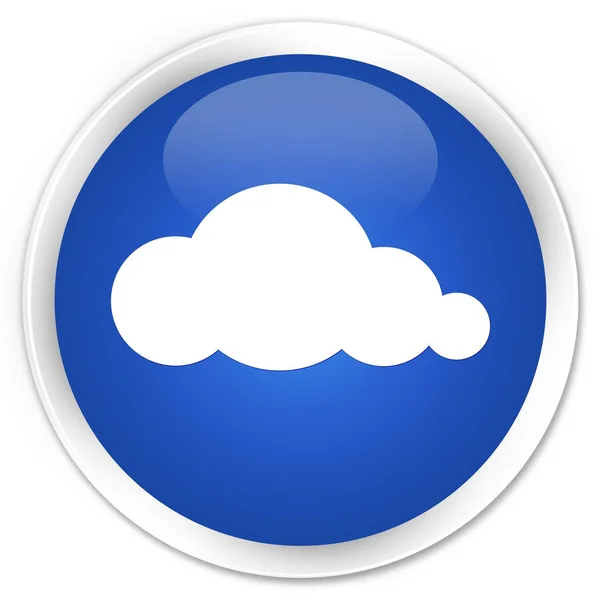 Cloud ikonu premium modré kulaté tlačítko — Stock fotografie