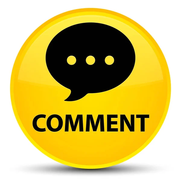 Comment (conversation icon) special yellow round button