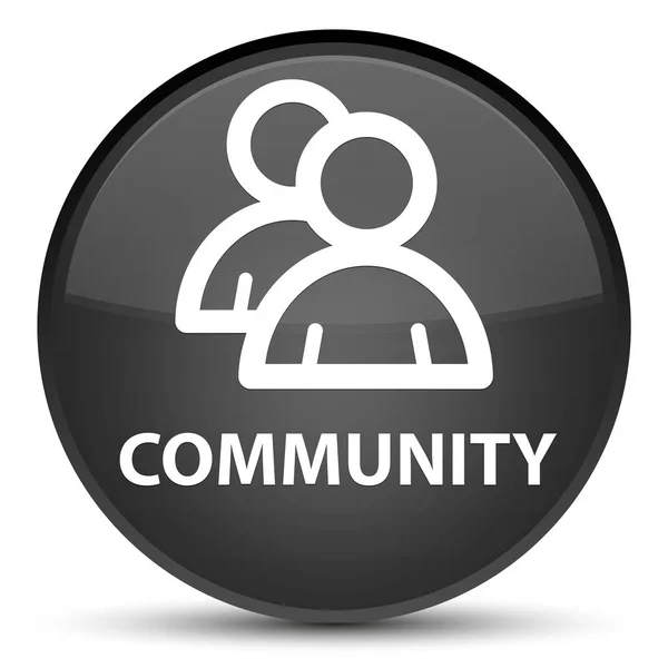 Wspólnoty (grupa ikona) specjalne czarny okrągły przycisk — Zdjęcie stockowe