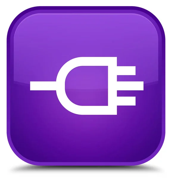 Ikonę specjalne fioletowy kwadratowy przycisk połączenia — Zdjęcie stockowe
