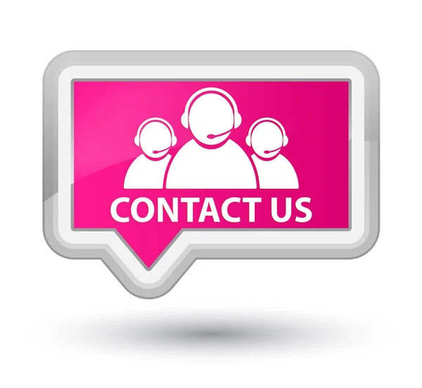 Contact us (customer care team icon) prime pink banner button