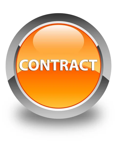 Contract: glanzend oranje ronde knop — Stockfoto