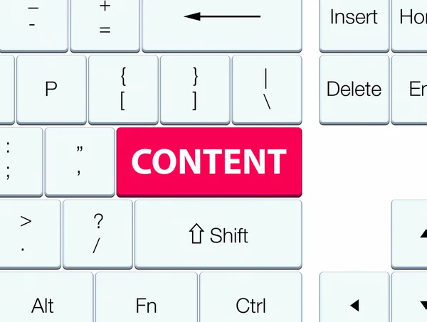 Inhoud roze toetsenbord knop — Stockfoto