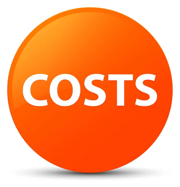 Koszty pomarańczowy, okrągły przycisk — Zdjęcie stockowe