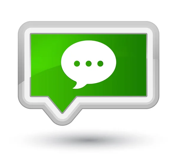 Icono de conversación botón banner verde primo —  Fotos de Stock