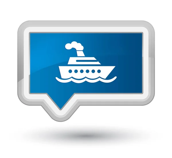 Cruise ship icon prime blue banner button — Stock Photo, Image