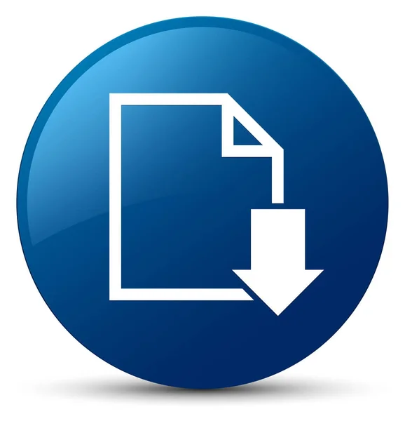 Pobierz ikony dokumentu niebieski okrągły przycisk — Zdjęcie stockowe