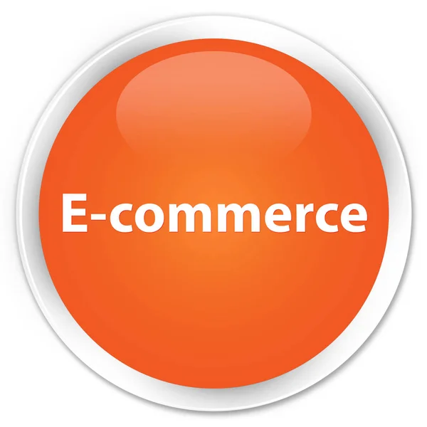 E-commerce premium πορτοκαλί στρογγυλό κουμπί — Φωτογραφία Αρχείου