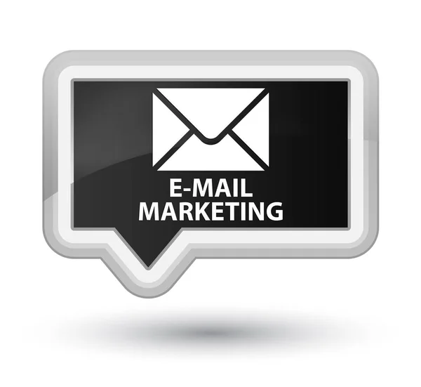 E-mail marketing botão banner preto principal — Fotografia de Stock