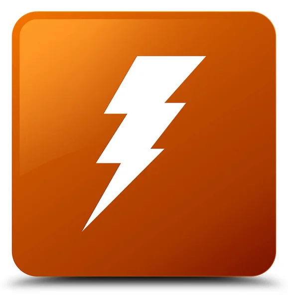 Vierkante knoop van het pictogram bruin van elektriciteit — Stockfoto