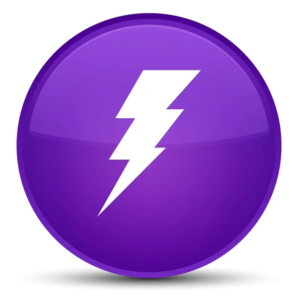 전기 아이콘 특별 한 보라색 둥근 버튼 — 스톡 사진