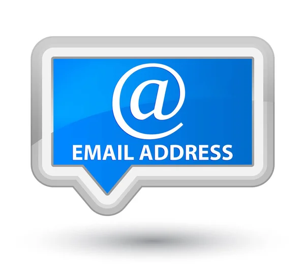 E-mail adres prime cyan niebieski transparent przycisk — Zdjęcie stockowe