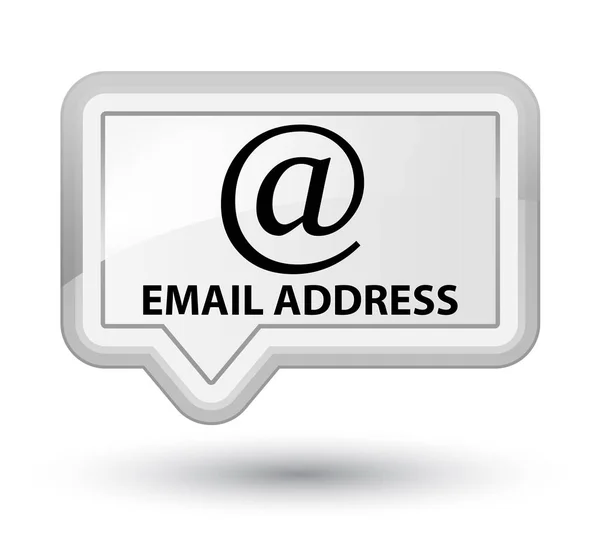 E-mail adres główny baner biały przycisk — Zdjęcie stockowe