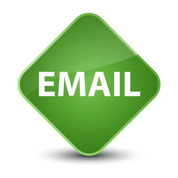 Email élégant bouton diamant vert doux — Photo