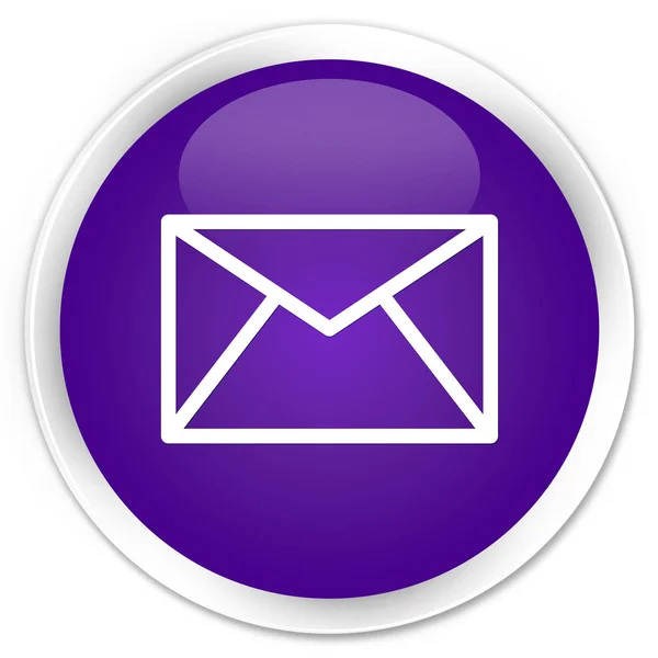 Icône email bouton rond violet premium — Photo