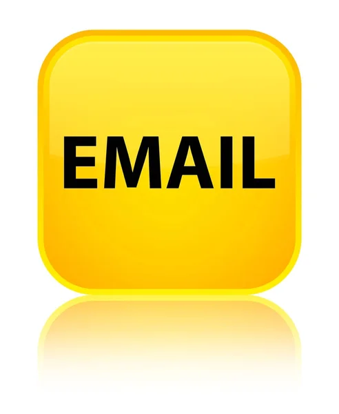 Email botão quadrado amarelo especial — Fotografia de Stock