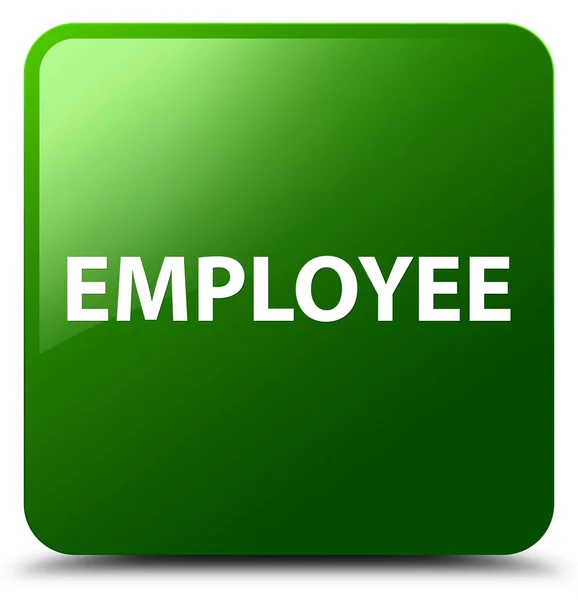Кнопка зеленого квадрата працівника — стокове фото
