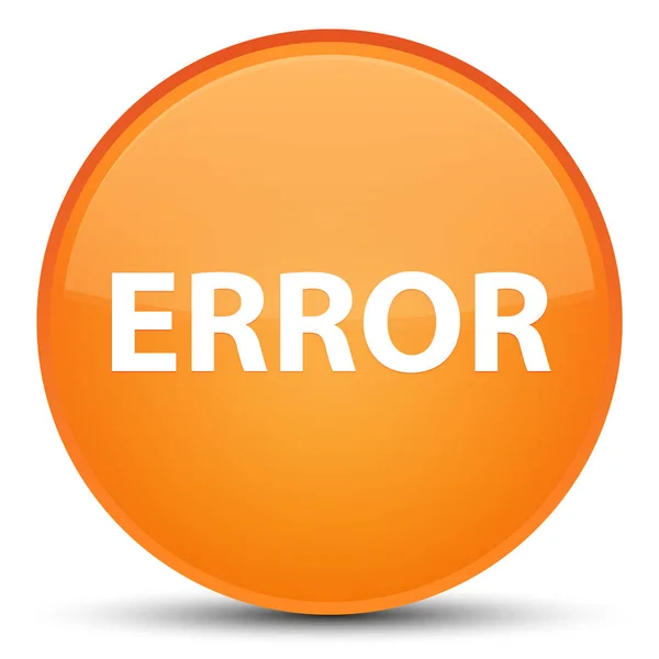 Error special orange round button — Stock Photo, Image