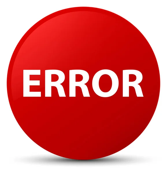 Error red round button — Stock Photo, Image