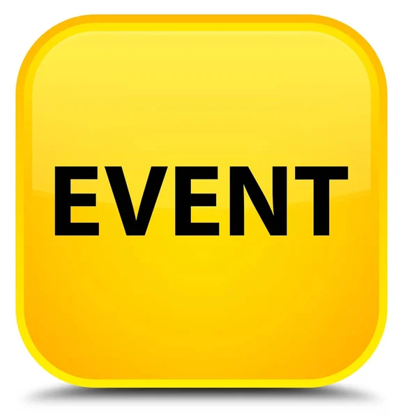 Event special gelber quadratischer Knopf — Stockfoto