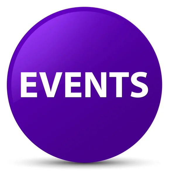 Events purple round button — Stock Photo, Image