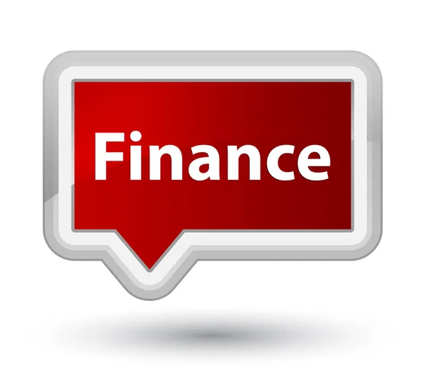 Finance prime red banner button — Stock Photo, Image