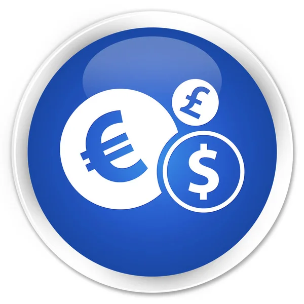Finanserna ikonen premium blå runda knappen — Stockfoto
