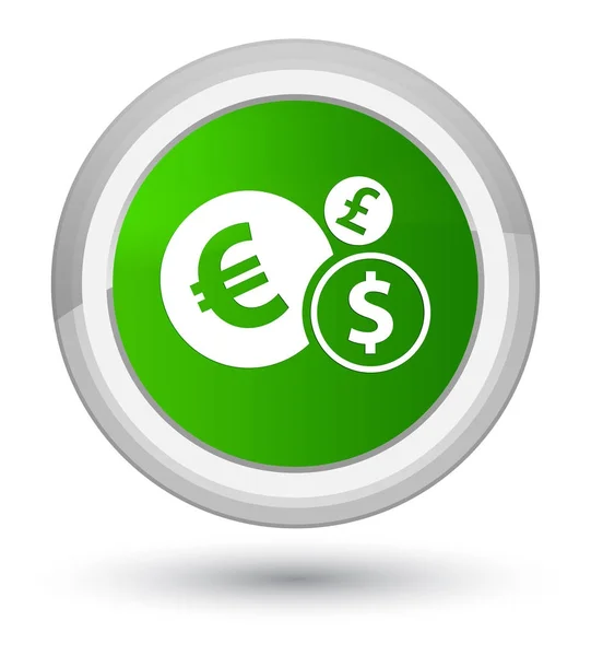 Finanserna ikonen prime gröna runda knappen — Stockfoto