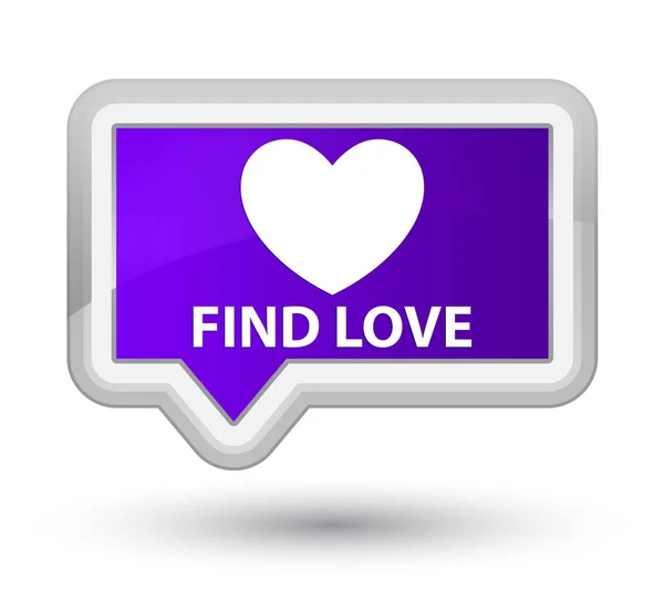 Find love prime purple banner button
