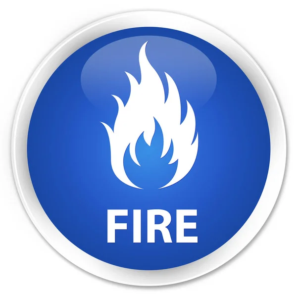 Fire premium blue round button