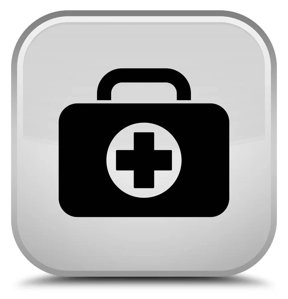 Kit di pronto soccorso icona speciale pulsante quadrato bianco — Foto Stock