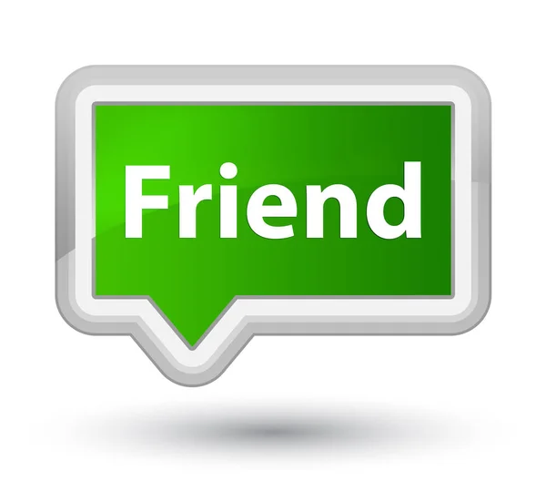 Friend prime green banner button — Stock Photo, Image