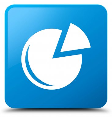 Grafik simge camgöbeği mavi kare düğme