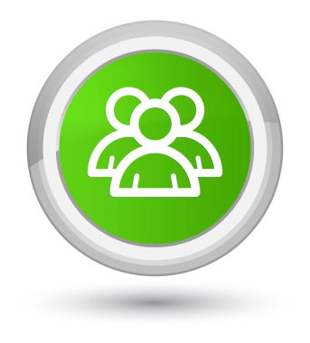 Grup simgesi asal yumuşak yeşil yuvarlak düğmesi