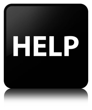 Yardım siyah kare düğmesi