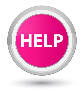 Yardım ana pembe yuvarlak düğmesi