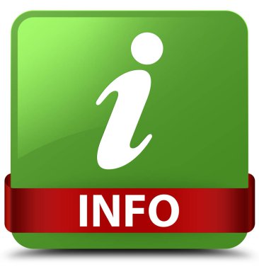 Bilgi: yumuşak yeşil kare düğme kırmızı kurdele orta