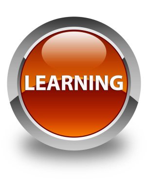 Parlak kahverengi yuvarlak düğme öğrenme