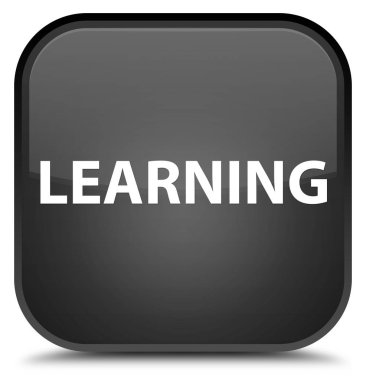 Öğrenme özel siyah kare düğme