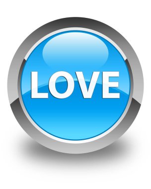 Parlak mavi mavi düğme yuvarlak seviyorum