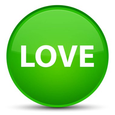 Sevgi özel yeşil yuvarlak düğmesi