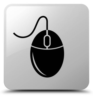 Fare simgesi Beyaz kare düğme