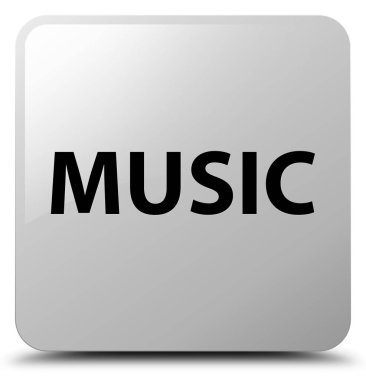 Müzik beyaz kare düğme