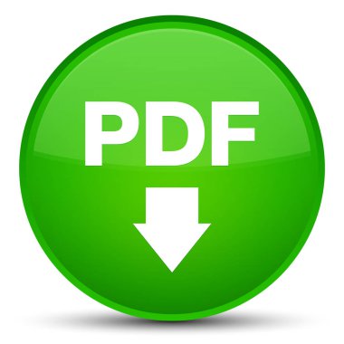 PDF download simgesi özel yeşil yuvarlak düğmesi