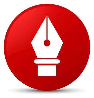 Kalem simgesi kırmızı yuvarlak düğmesi